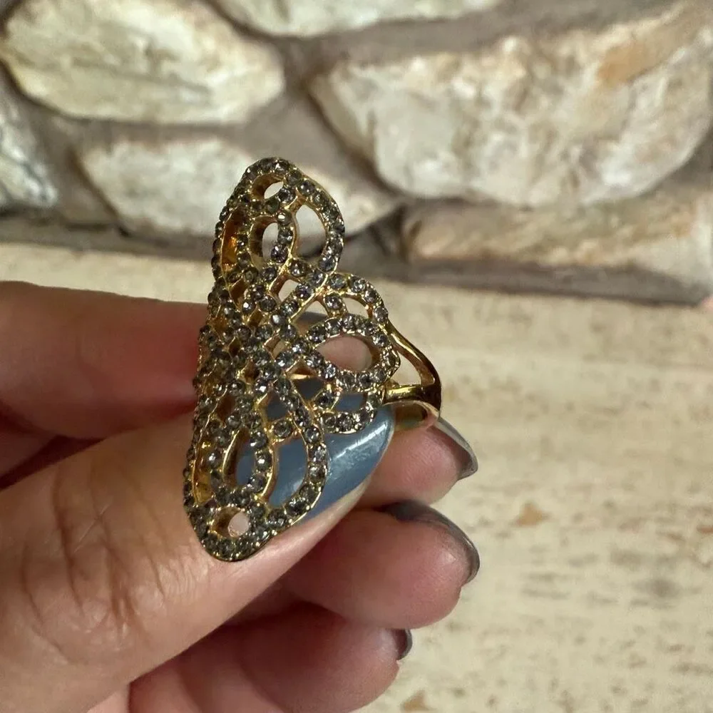 Stella & Dot adjustable Haven cocktail ring